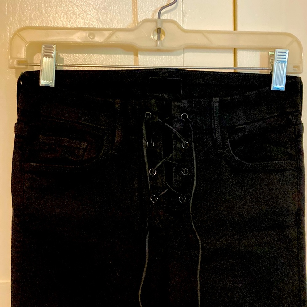 Mother women’s black high waisted skinny denim jeans - 25 NWOT